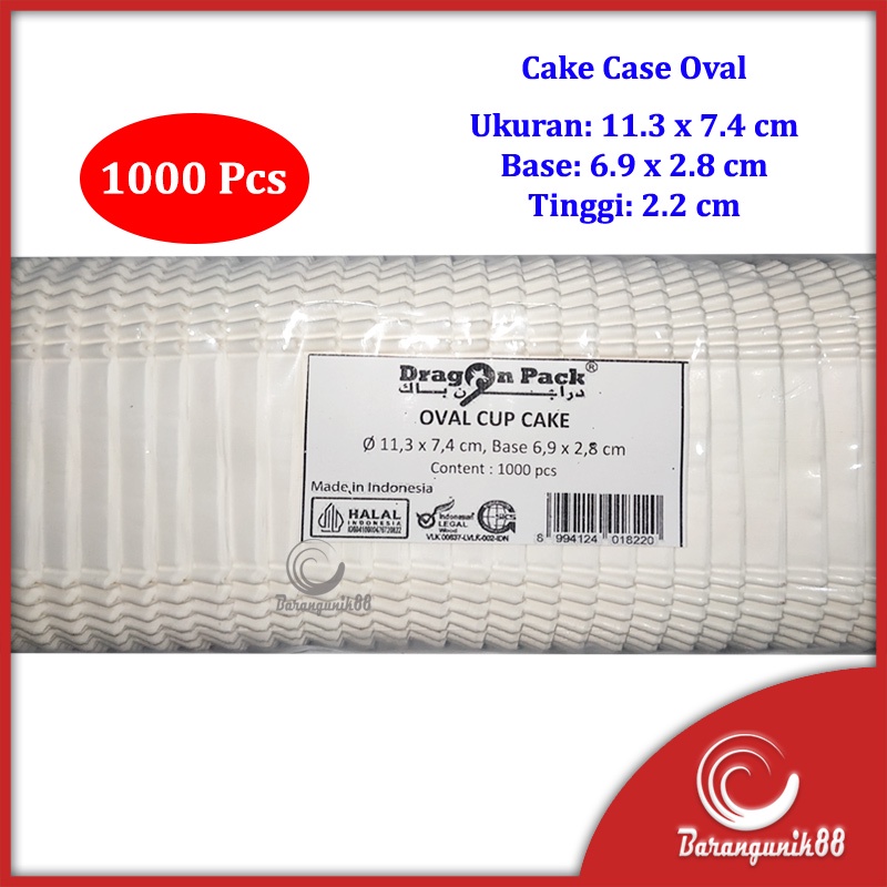 Kertas Bolu Kukus Oval 113mm 1000 Lembar Risole Risol Cake Case Cup Cake Food Grade