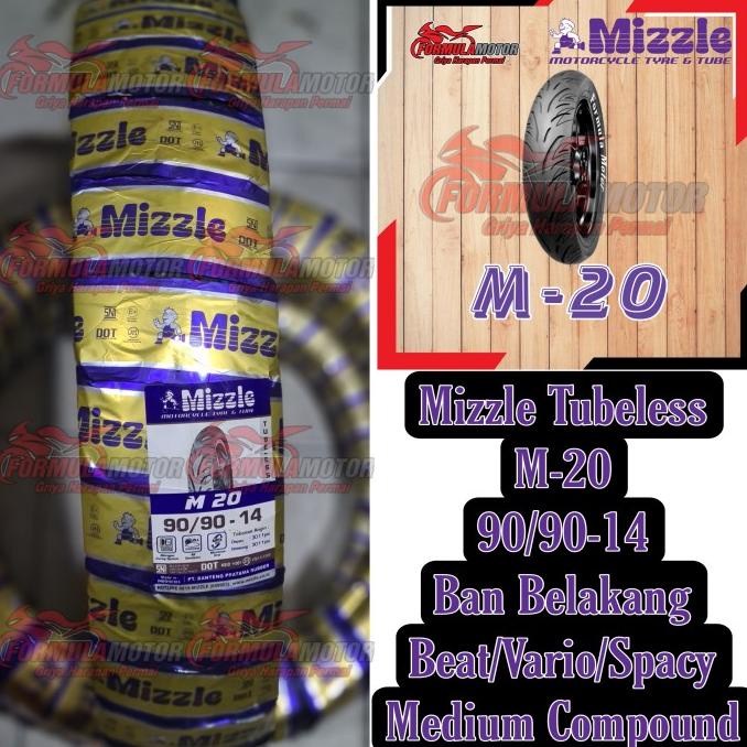 90/90-14 Ban Mizzle M20 Tubeless Ban Belakang Motor Beat Vario Ring 14