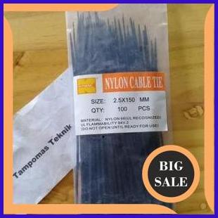 

limited stock Kabel Ties 2.5x150 mm Nylon Cable Tie Tali Pengikat 1F3BZ3