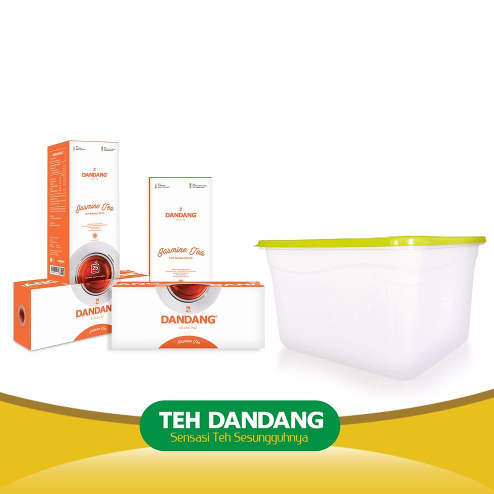 

rzv10 Teh Dandang Jasmine kemasan pack free Lunch Box isi 4 Pack 50gr Terjamin