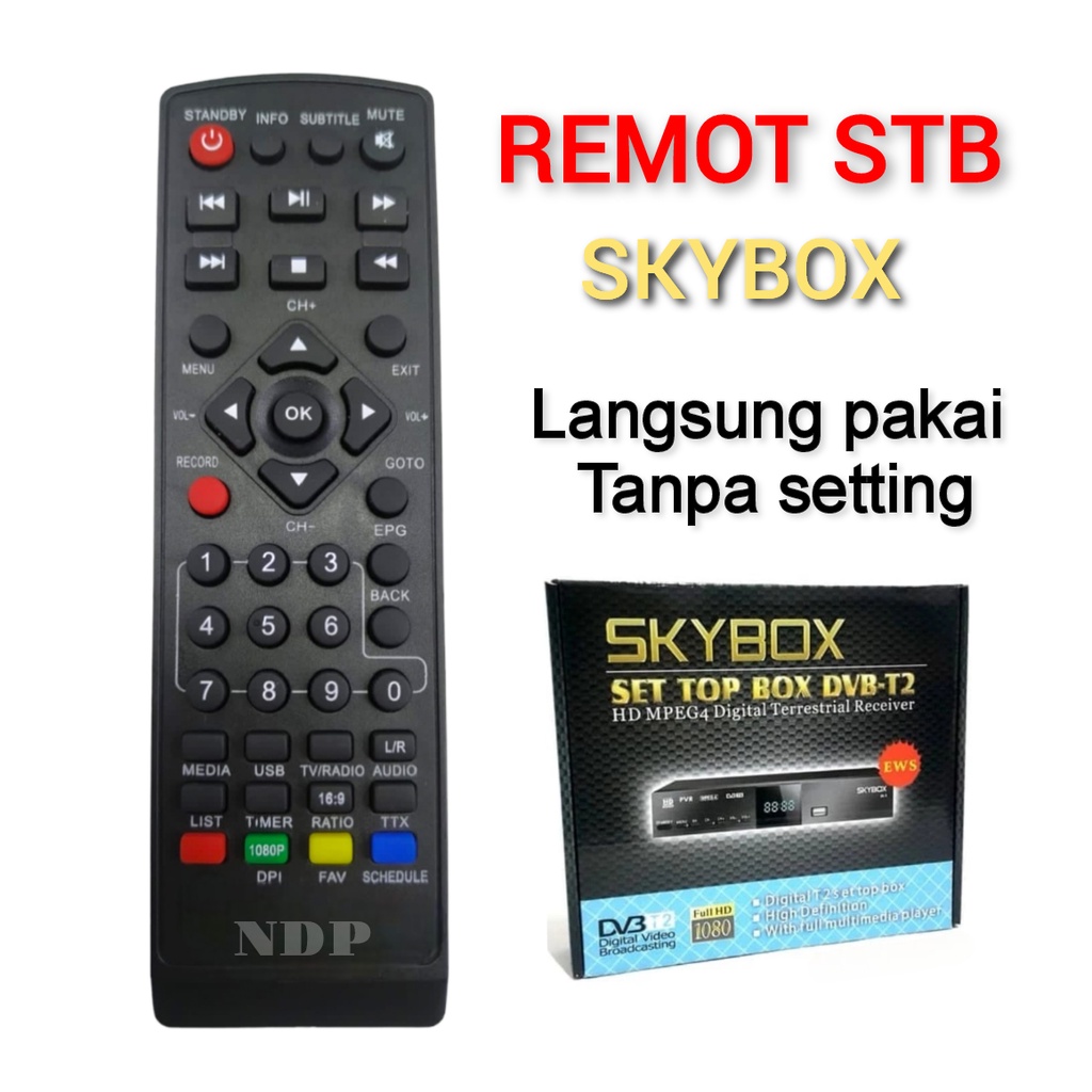 Remot Multi STB SKYBOX Langsung bisa pakai Tanpa setting