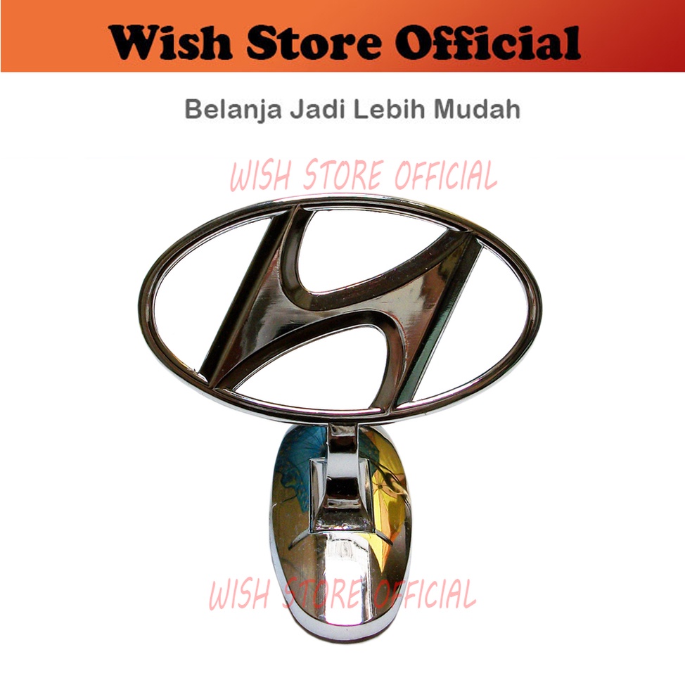 [PCS] Emblem / Car Logo / Lambang Berdiri Hyundai Kap Mesin MOBIL Berdiri