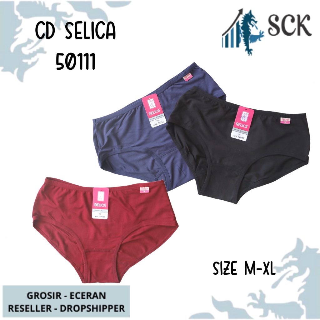 CD Wanita SELICA 50111 Bahan Katun / Pakaian Dalam Seamless / Celana Dalam Halus