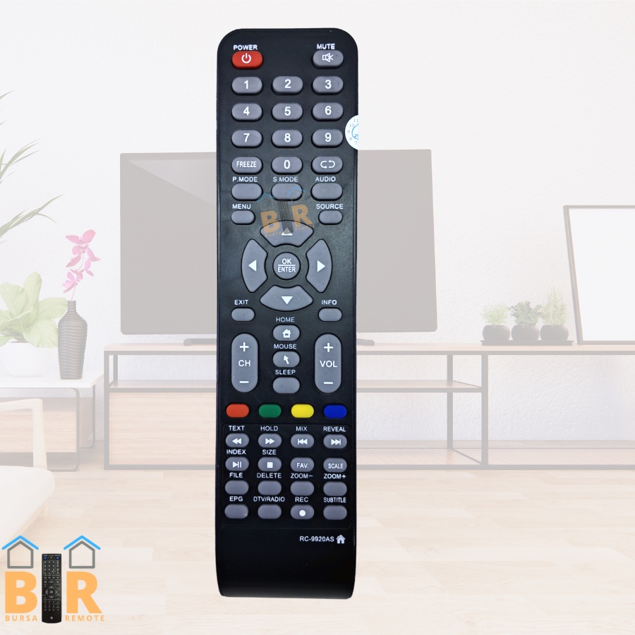 Remot Remote Smart TV LCD LED Akari 9920AS langsung dapat digunakan