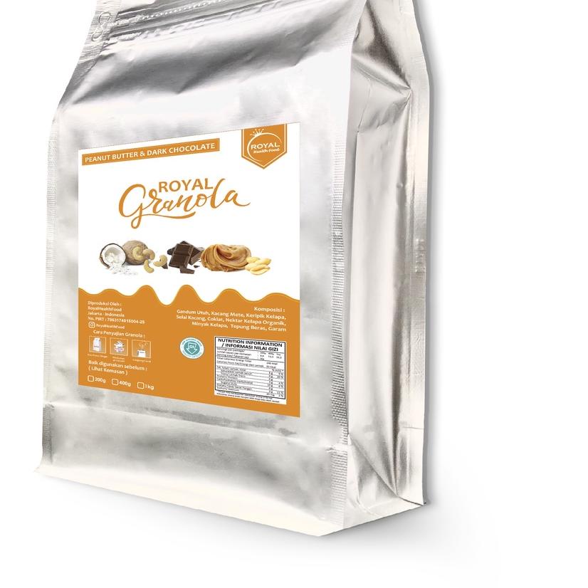 

➭ ROYAL Granola 400 GR PEANUT BUTTER & DARK CHOCOLATE ➶