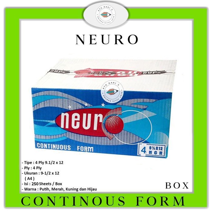 

NEURO - Continous Form K 4 Ply 91/2 x 12 - A4 - NCR - Box