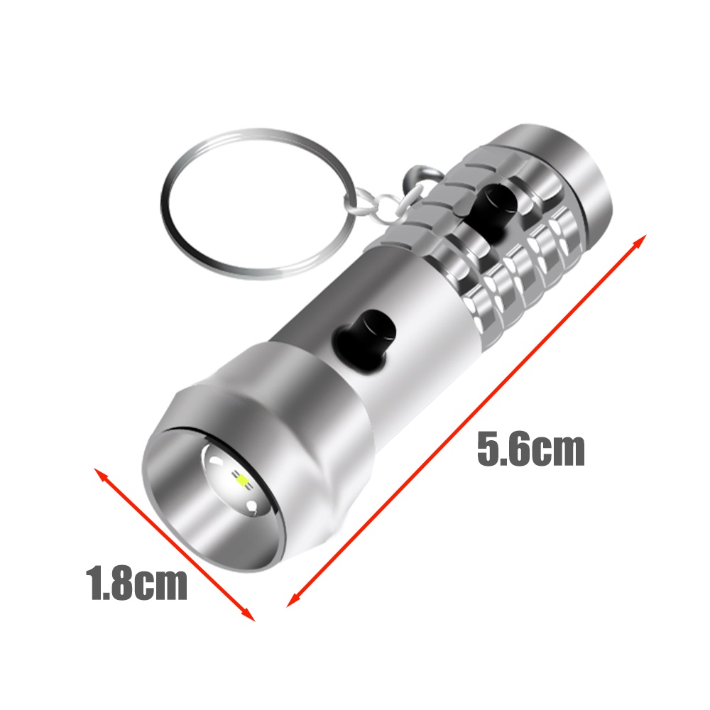 Gantungan Kunci Lampu Saku Lampu UV LED Senter Emergency Senter Genggam Kualitas Tinggi USB Rechargeable Mini Light Tahan Air Untuk Camping Outdoor