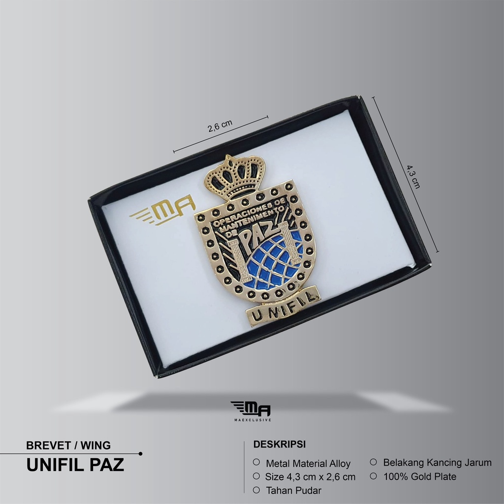 WING UNIFIL PAZ PDH BRiVET BREVET PIN UNIFIL PAZ