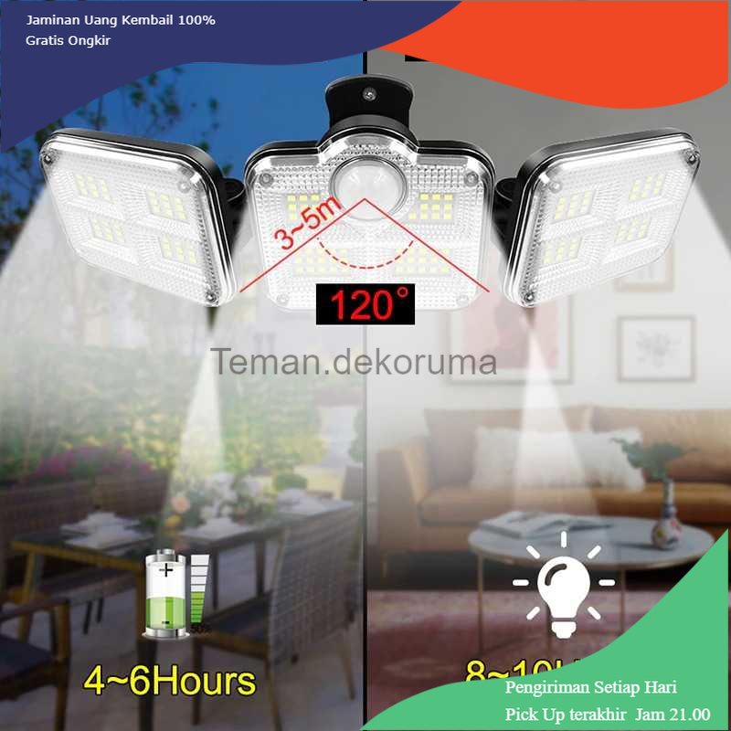 TD - LMP KIWONG Lampu Dinding Solar Sensor Gerak Outdoor Waterproof Cool White - KW-007