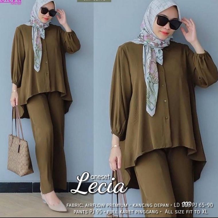 Special Price LECIA SET // SETELAN LECIA CRINKLE AIRFLOW LD 110 // SETELAN POLOS LECIA // SET LECIA 