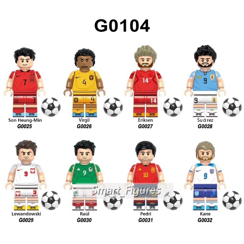 Mainan Action Figure Minifigures Michael Jordan World Cup Bale Messi Ronaldo Slam Dunk Untuk Hadiah