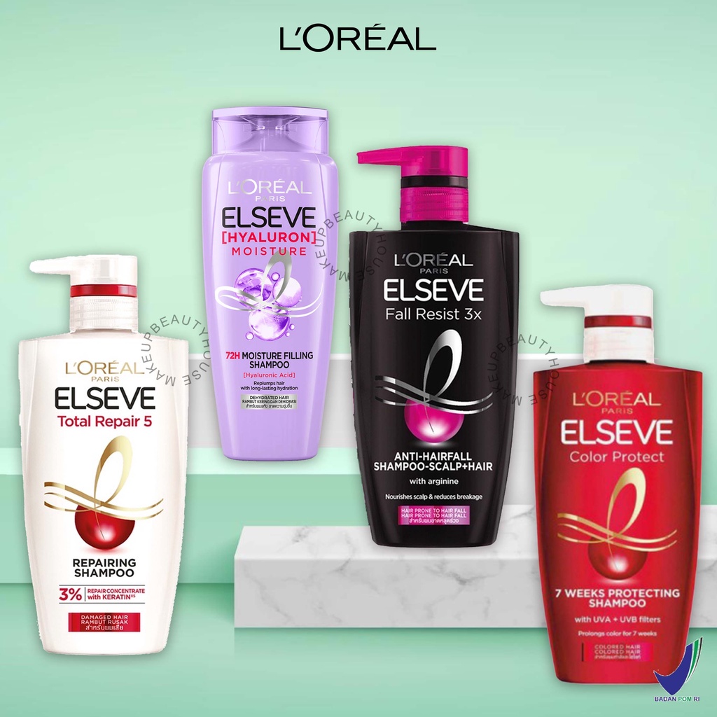 LOREAL PARIS Elseve Shampoo 170ml / 450ml - Total Repair 5 | Fall Resist 3X | Extraordinary Oil - Hair Care