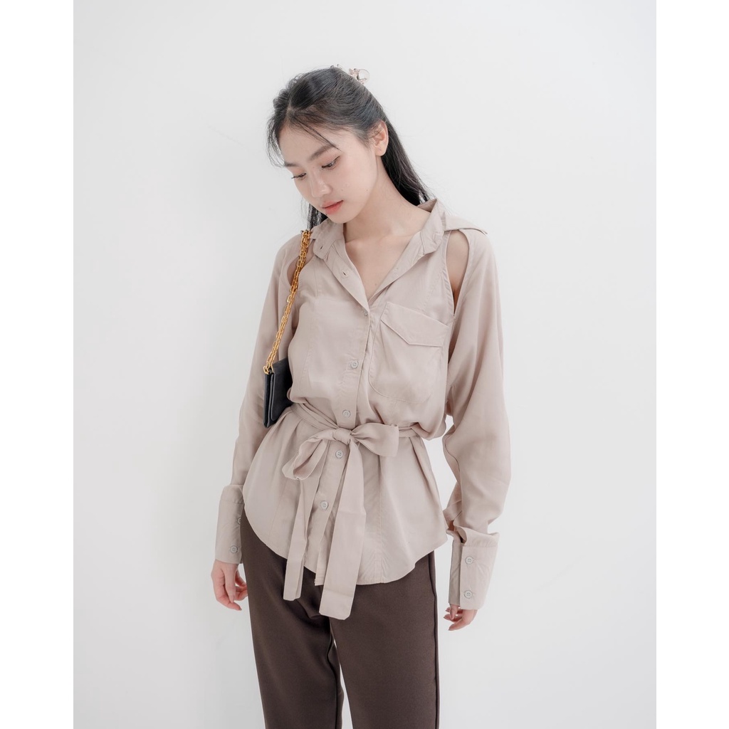 Beige Studio - Daphne Top / Blouse Lengan Panjang Wanita