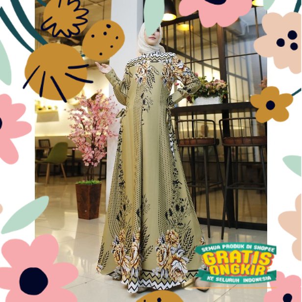 ADISTY dress gamis maxmara lux premium gamis pesta lebaran jumbo busui / atasan lebaran