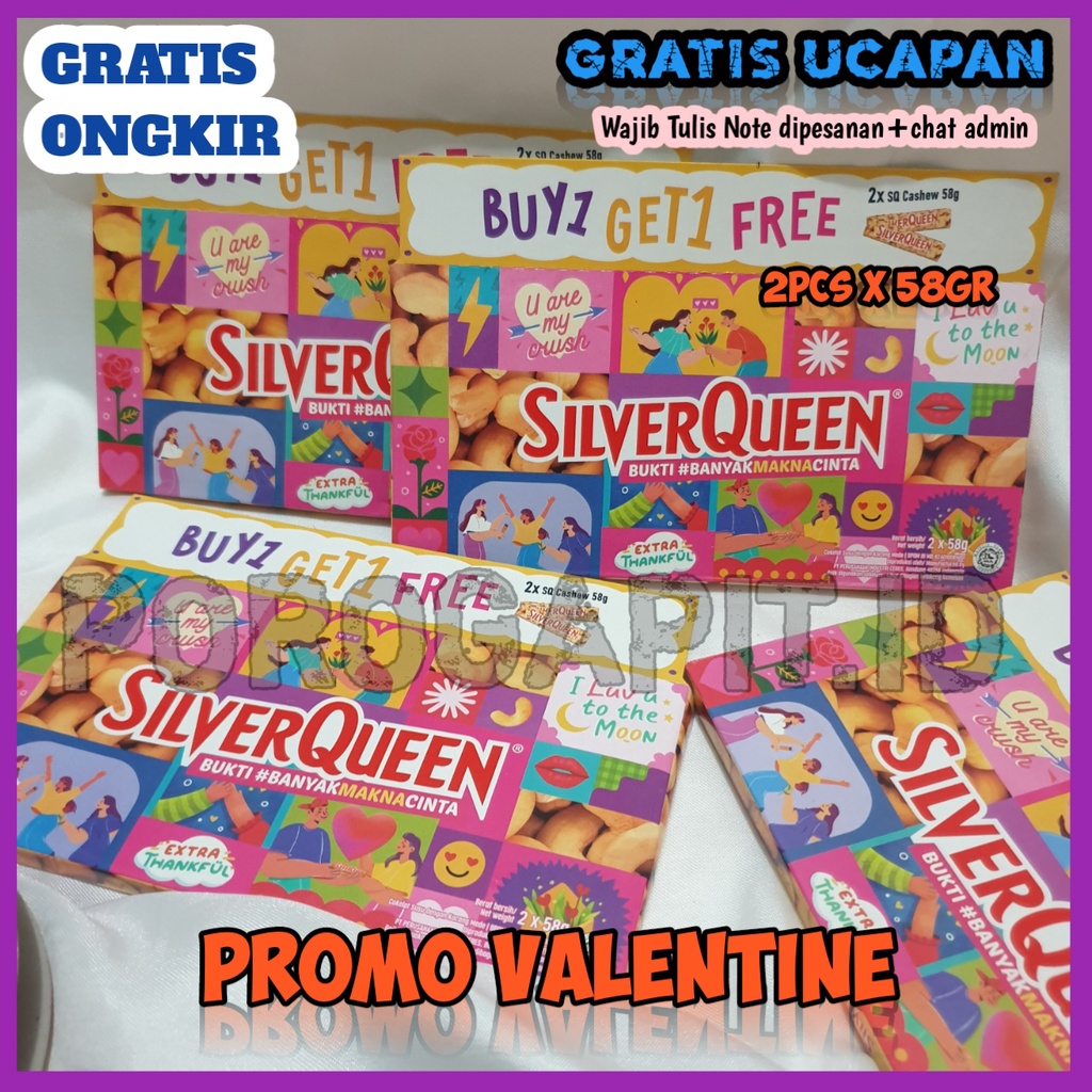 Silverqueen Beruang Bear Love Pack Silverquen Beli 1 Gratis 1 Chocolate Coklat Promo Valentine Day Hampers Kado Buy1Get1(2x58gr) , Chunky Love (3×30gr) Kemasan Promo Murah Grosir Bisa COD Surabaya Sidoarjo Malang