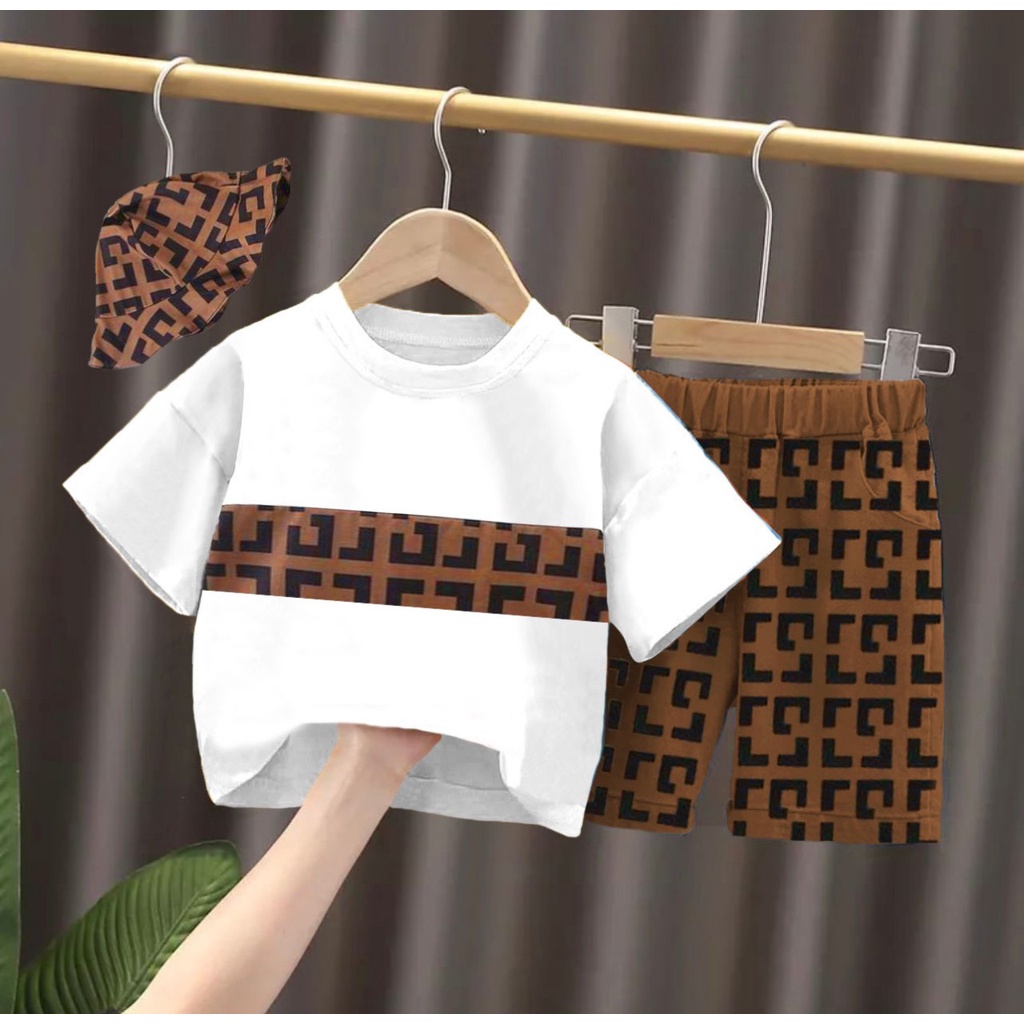 HAPPYSALE24-SETELAN BAJU ANAK LAKI DAN PEREMPUAN TERKINI DAN TERLARIS PAKAIAN SETELAN ANAK ANAK BERMOTIF GRAFIS CELANA PENDEK MASAKINI 2023