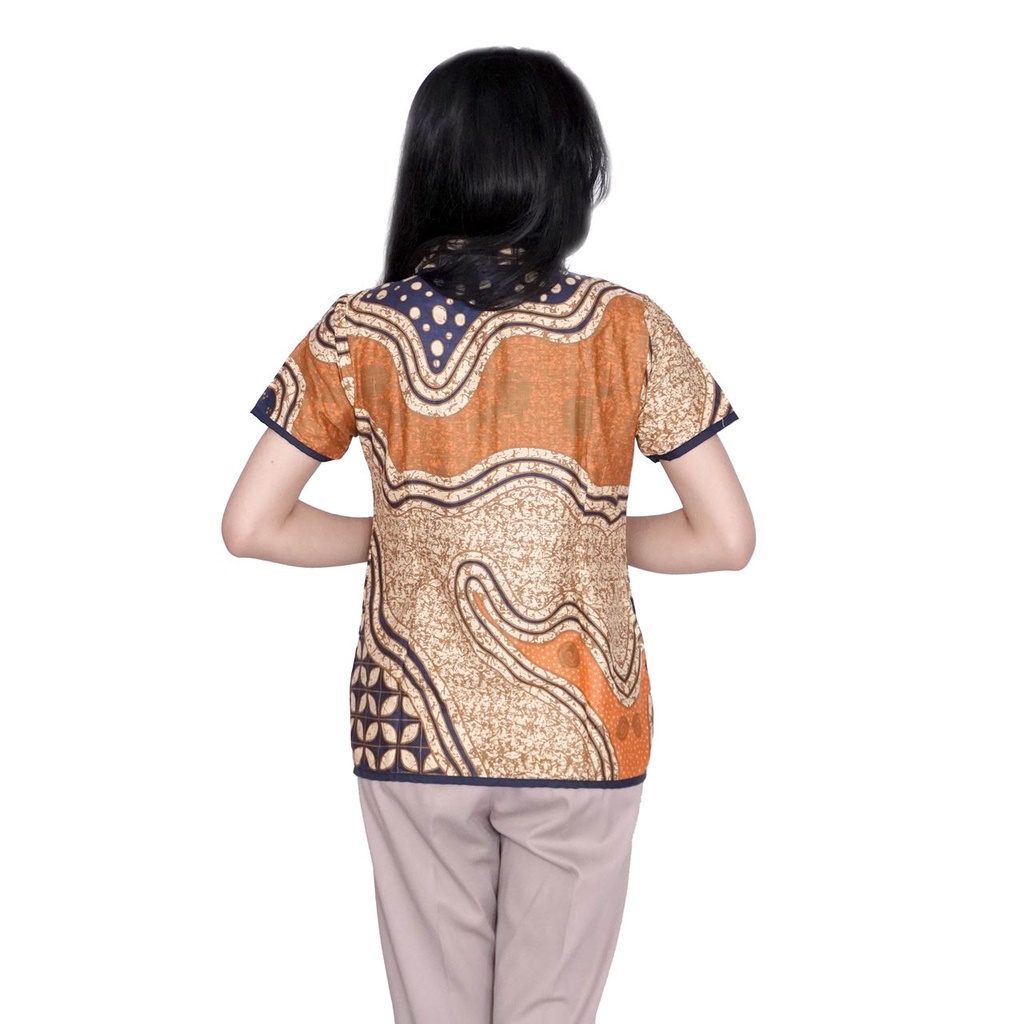 Atasan Batik Wanita Blouse Batik Resleting Depan Batik Dua Putri