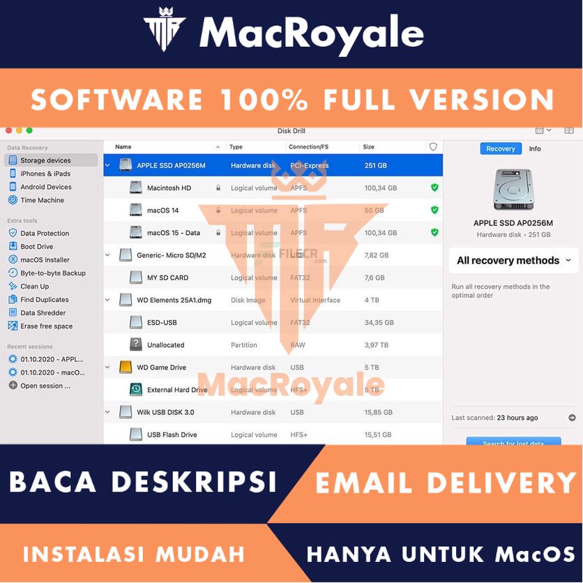 [MacOS] Disk Drill Enterprise Full Version Lifetime Full Garansi