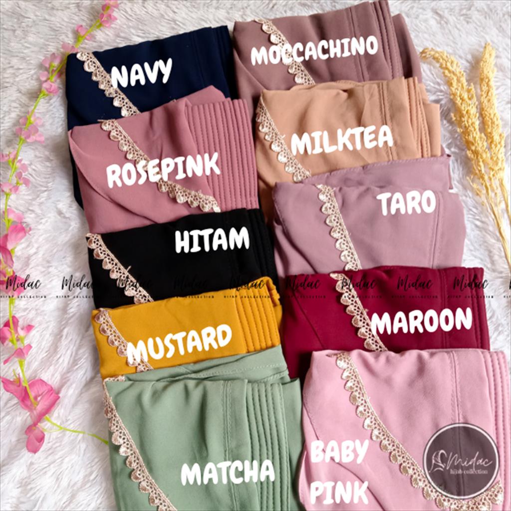 Khimar Renda Ceruty 2 Layer Premium - Hijab Ceruty Instan