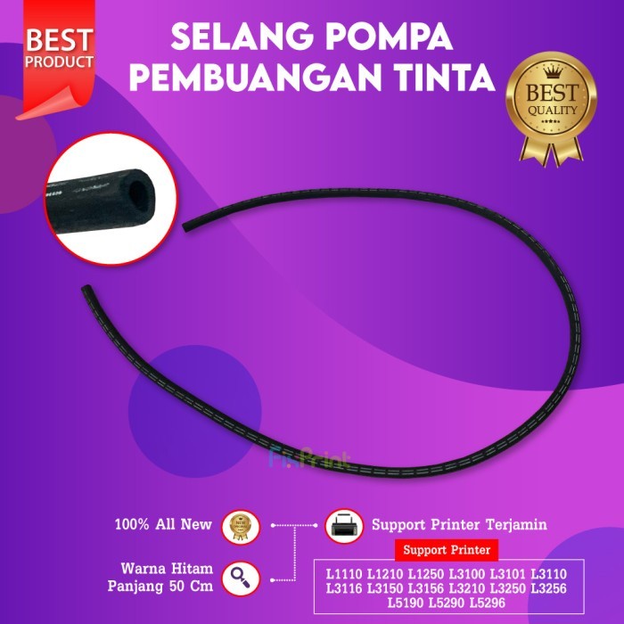 Selang Pompa Pembuangan Tinta L1110 L1210 L1250 L3100 L3101 L3110 L3116 L3150 L3156 L3210 L3250 L3256 L5190 L5290 L5296