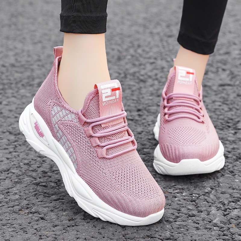 GROSIRTAS LV0243 Sepatu Sneakers Wanita Import Sepatu Sneakers Sport FlyKnit Olahraga Terbaru