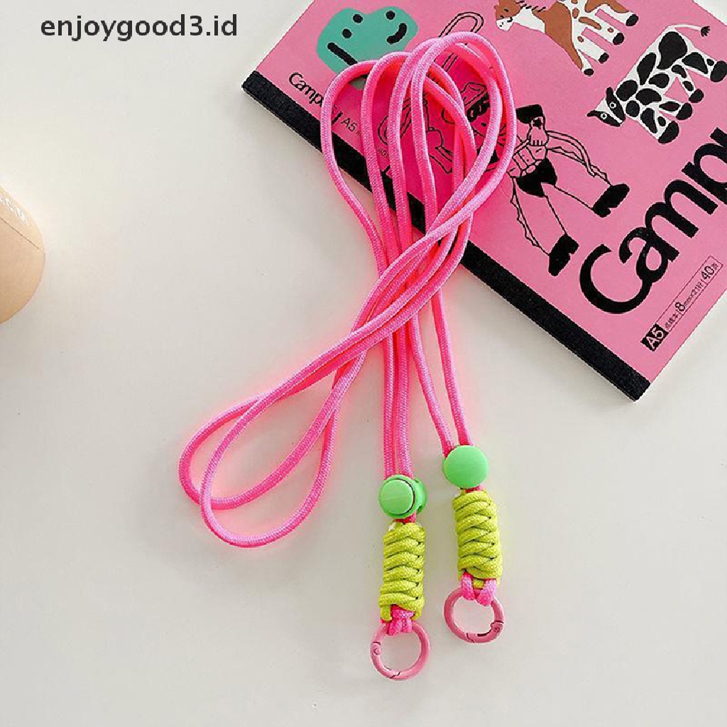 【 Rready Stock 】 Colorful Mobile Phone Straps Lanyard Cute Sport Adjustable Shoulder Strap Lanyards Fashion Universal Crossbody Lanyard Strap Mobile Phone Strap Pendant （ ID ）