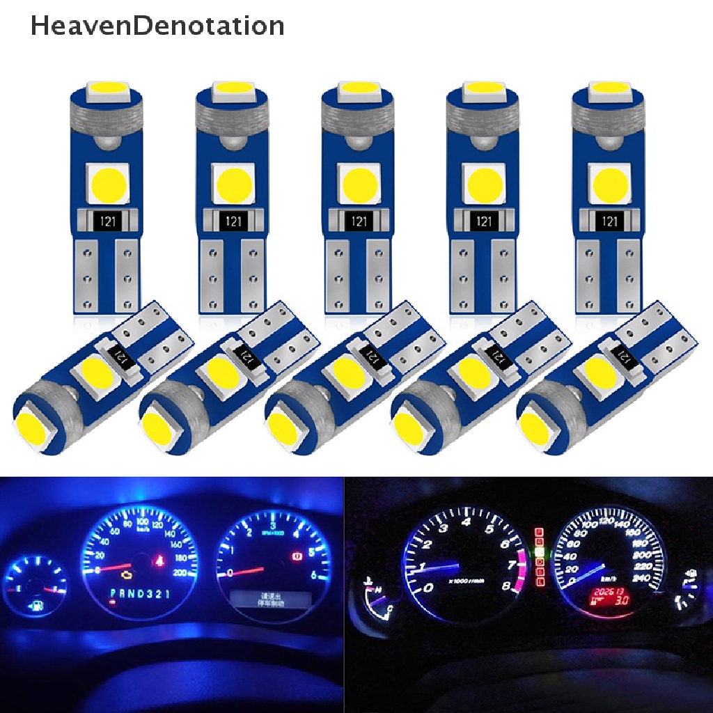 [HeavenDenotation] T5 Bohlam Led 3smd 3030w3w W1.2W Led Canbus Lampu Interior Mobil Dashboard Penghangat HDV
