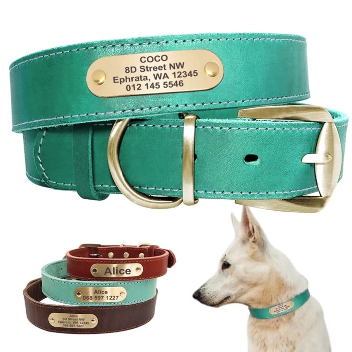 Terlaris Custom Leather Dog Collar For Small Medium Large Dogs Pitbull Personal