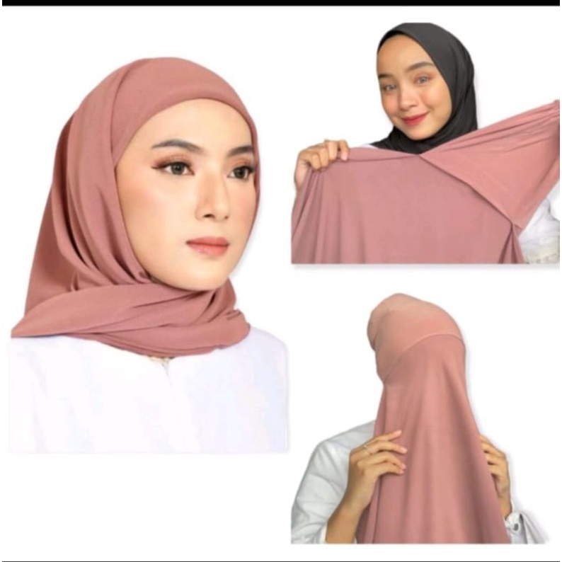 JILBAB HIJAB SEGI 3 INSTAN 2in1 PLUS INNER/SEGITIGA INSTAN 2in1 INNER