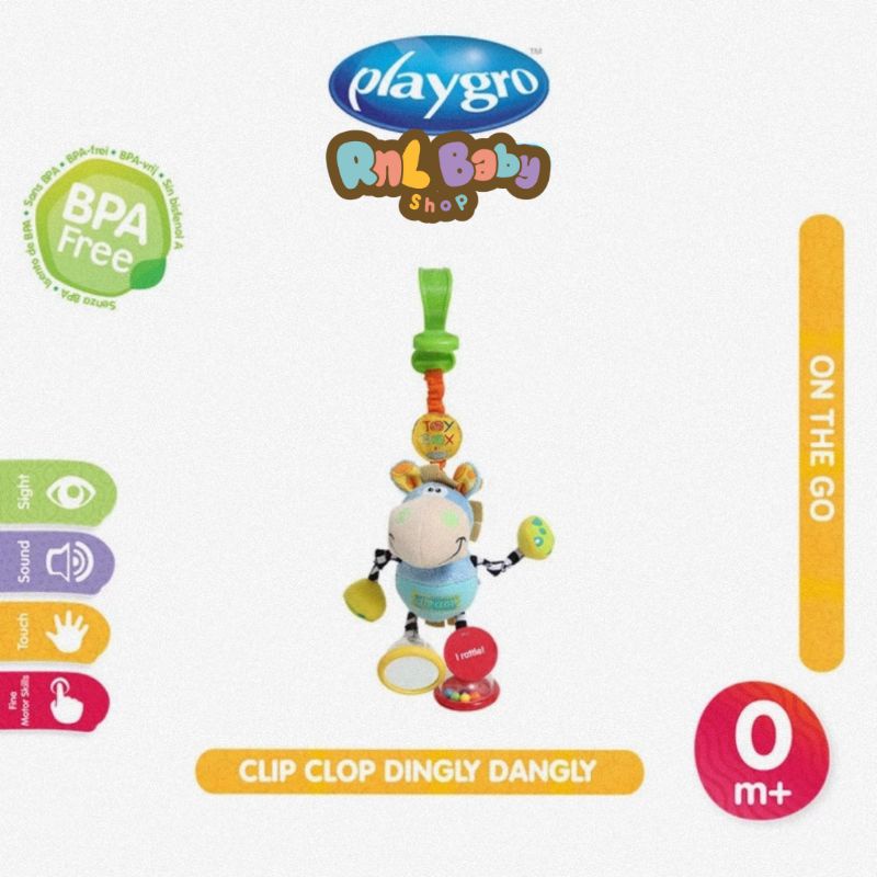 Playgro Clip Clop Dingly Dangly - Mainan Gantungan Stroller Kereta Bayi