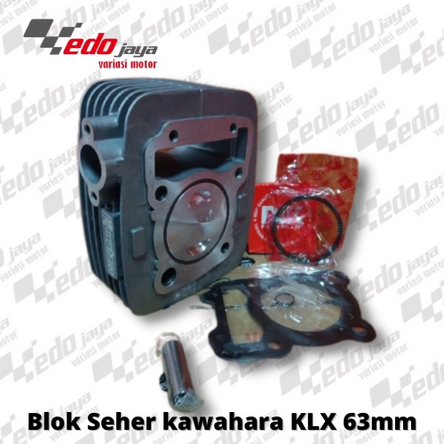 Blok Seher Blok Cylinder +  Piston KLX 63mm Merk KAWAHARA Paket Bore Up