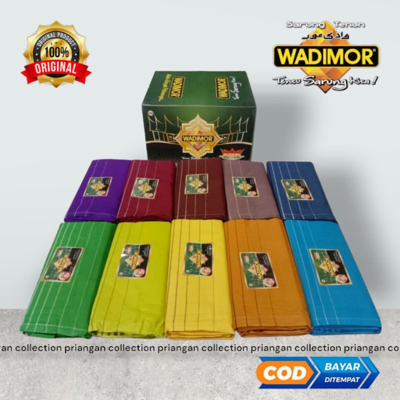 Sarung Wadimor Polos Warna Tumpal Biru Toska Ungu Merah Hijau