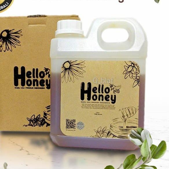 

⅍ Hello Honey (Manis) 1000 Gram Halal - Uray Khas Badui Asli Original 100% l Natural Raw Honey ☉