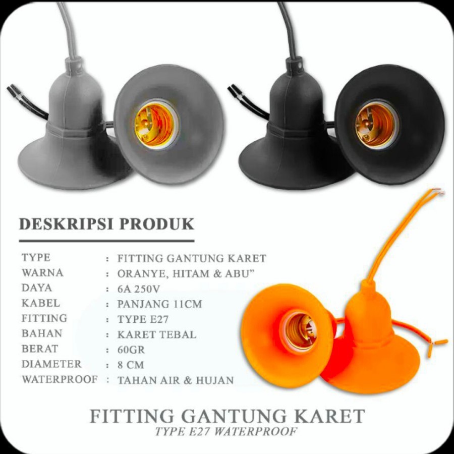 Fitting Gantung Karet Fitting Karet Anti Air