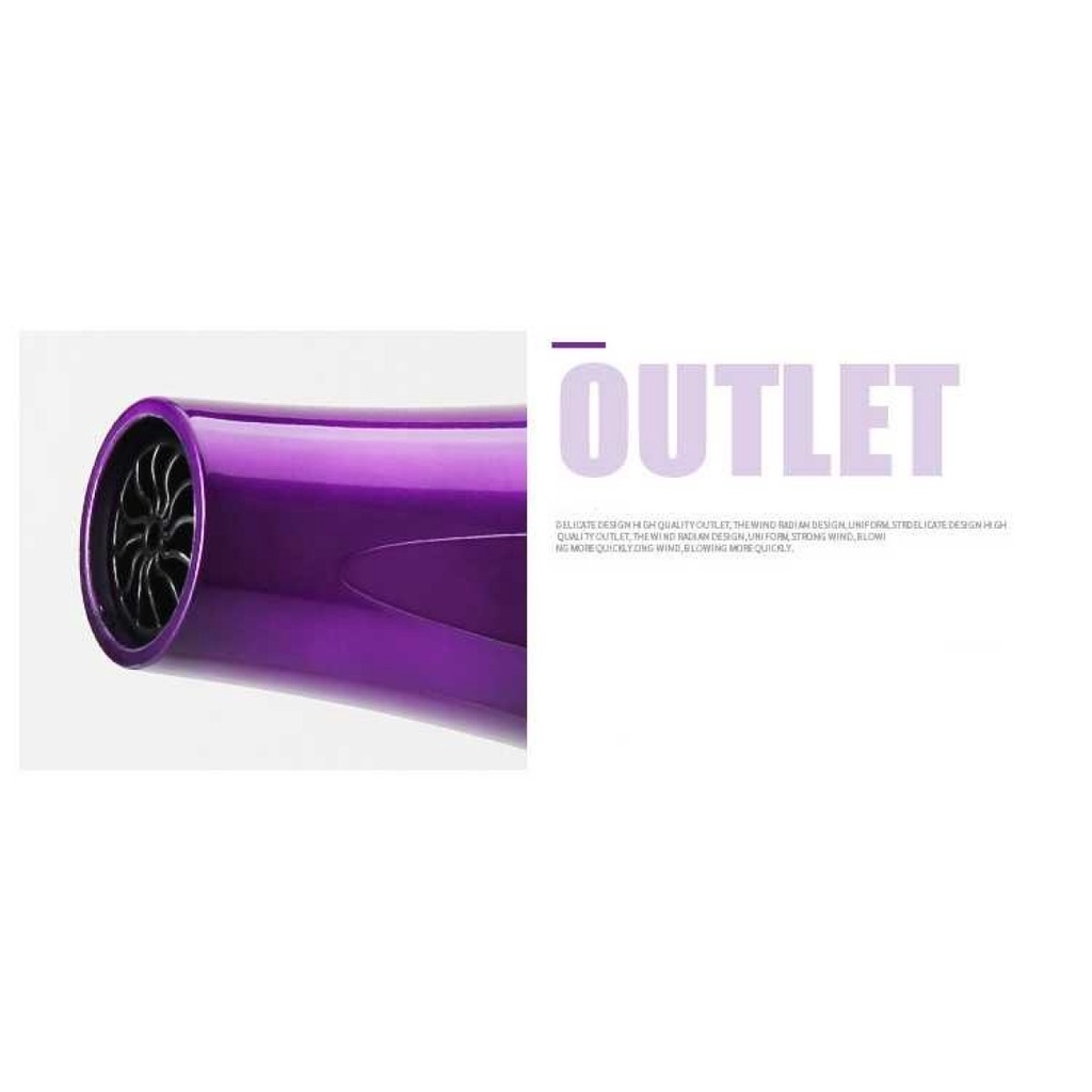 Hair Dryer Air Nozzles Quick Dry Pengering Rambut 2000W