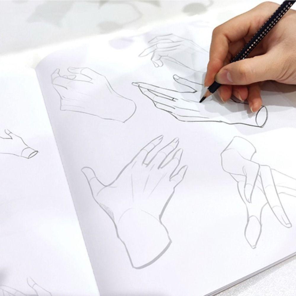 Lanfy Buku Tutorial Lukis Tangan Artis Siswa Perlengkapan Seni Struktur Tubuh Manusia Berlatih Karakter Anime Art Copy Practice Book