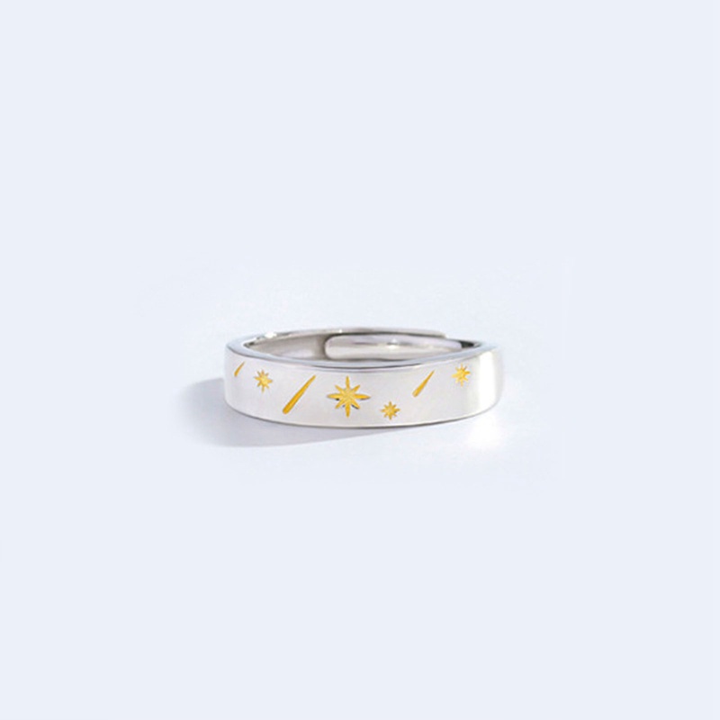 Cincin Couple Bulan Dan Bintang Matahari Sterling Silver925 Untuk Pria Dan Wanita