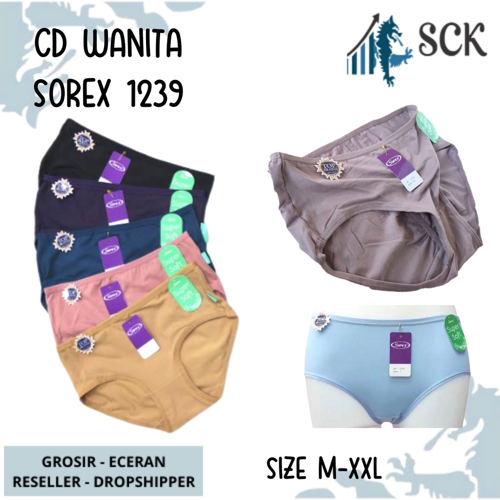 CD SOREX 1239 Size M-XXL / CELANA DALAM PEREMPUAN Model HIGH WAIST / Pakaian Dalam Wanita - sckmenwear GROSIR