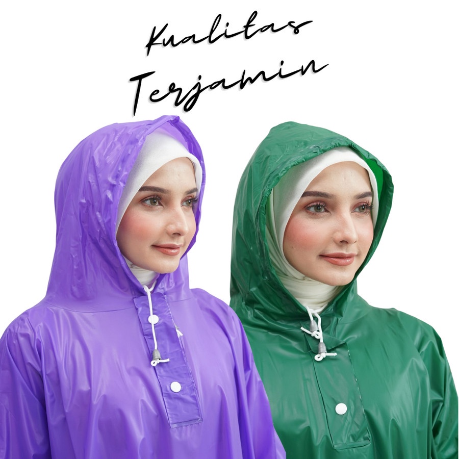 Jas Hujan Ponco Lengan PVC Premium Anti Rembes Free Pouch BROMO MANTORA