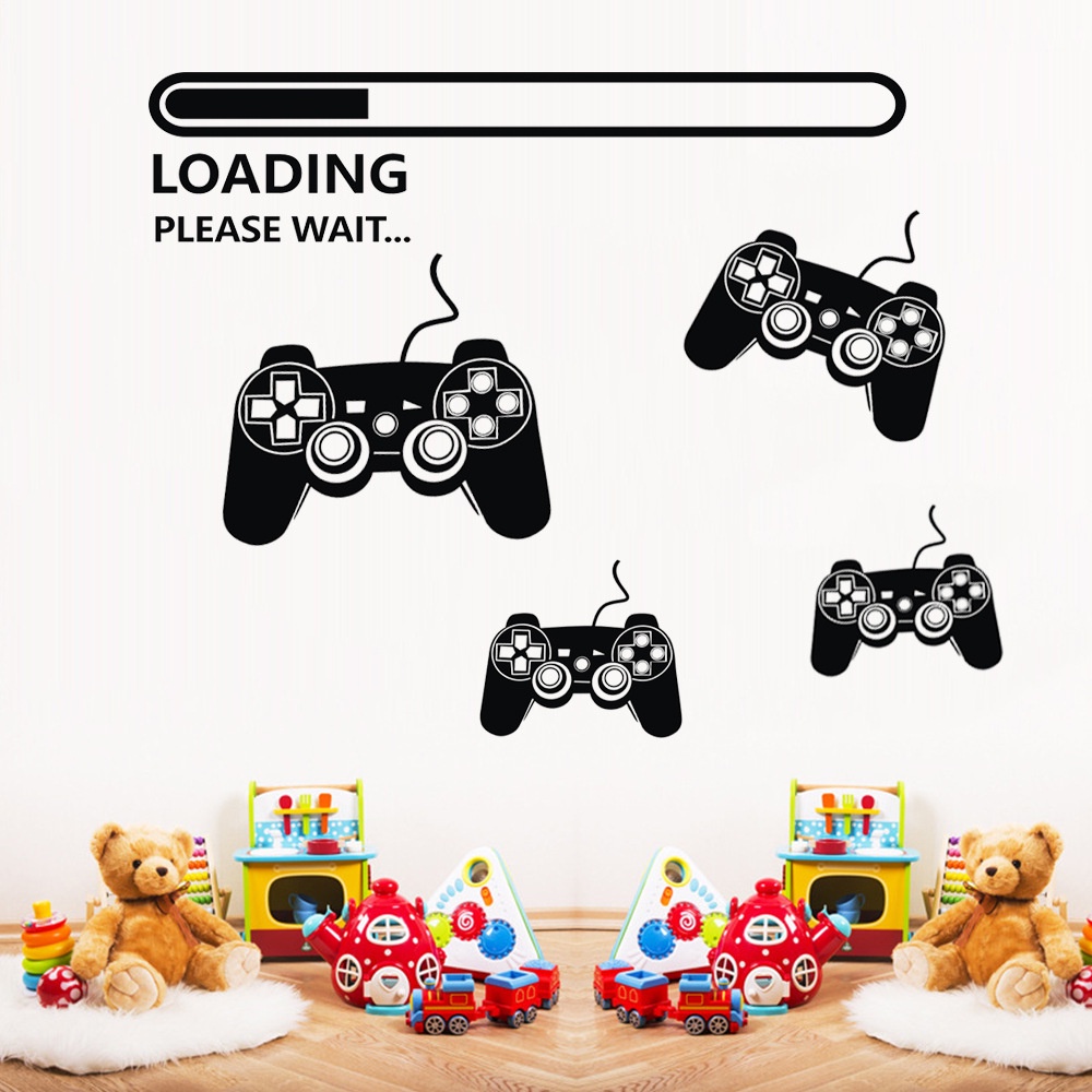 Game Console Handle GAMS Stiker Dinding Ruang Tamu Kamar Tidur Dekorasi Kamar Anak Wallpaper PVC