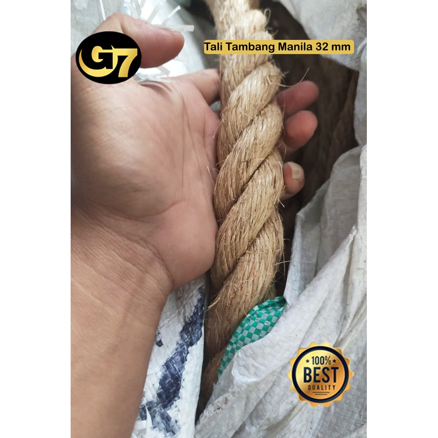 Tali Tambang Tali Goni Tali Besar Manila 32mm 34mm Permeter Tali Tampar Tali Dadung Tarik Tambang Ta