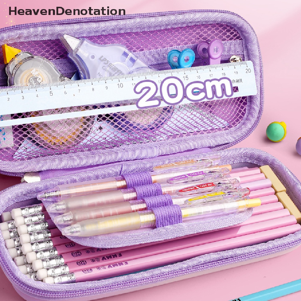 [HeavenDenotation] 3d EVA Unicorn Lucu Pensil Case Kartun Kotak Alat Tulis Pena Tas Penyimpanan Kapasitas Besar Siswa Pen Case Perlengkapan Sekolah Hadiah HDV