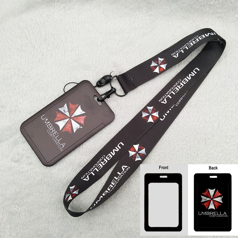 Resident Evil Lanyard Dengan Pelindung ID Card Leher Ponsel Case Sling Untuk ID Badge Case Holder Gantungan Kunci Tali Anti Hilang Siswa Kartu Pekerja Tag Aksesoris