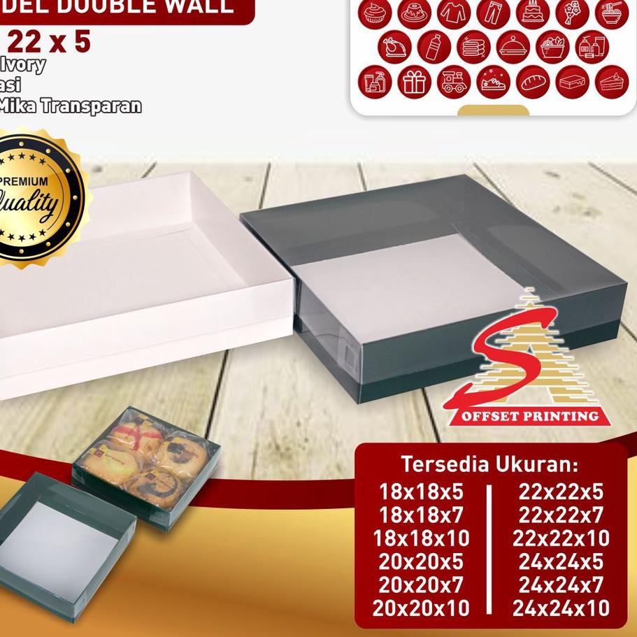 ← 22 x 22 x 5 Box Hampers tutup mika/box dus kemasan Pudding/Spiku/Marmer cake/cake/lapis legit ♀