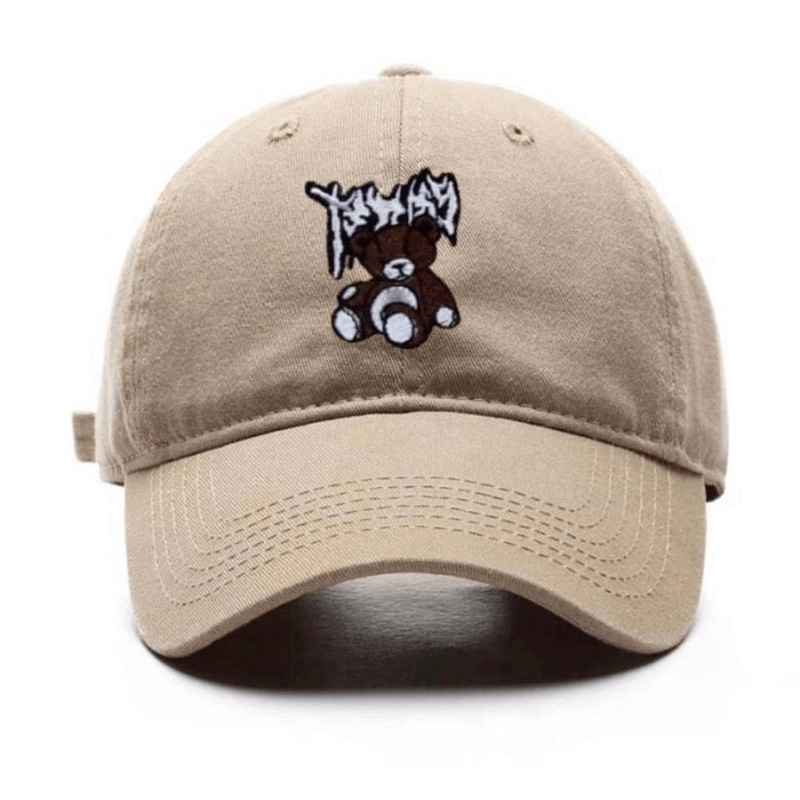 Topi Pria 6 Panel Distro Motif TEDDY BEAR - Topi kartun Topi pria distro Original keren 2022 Import 