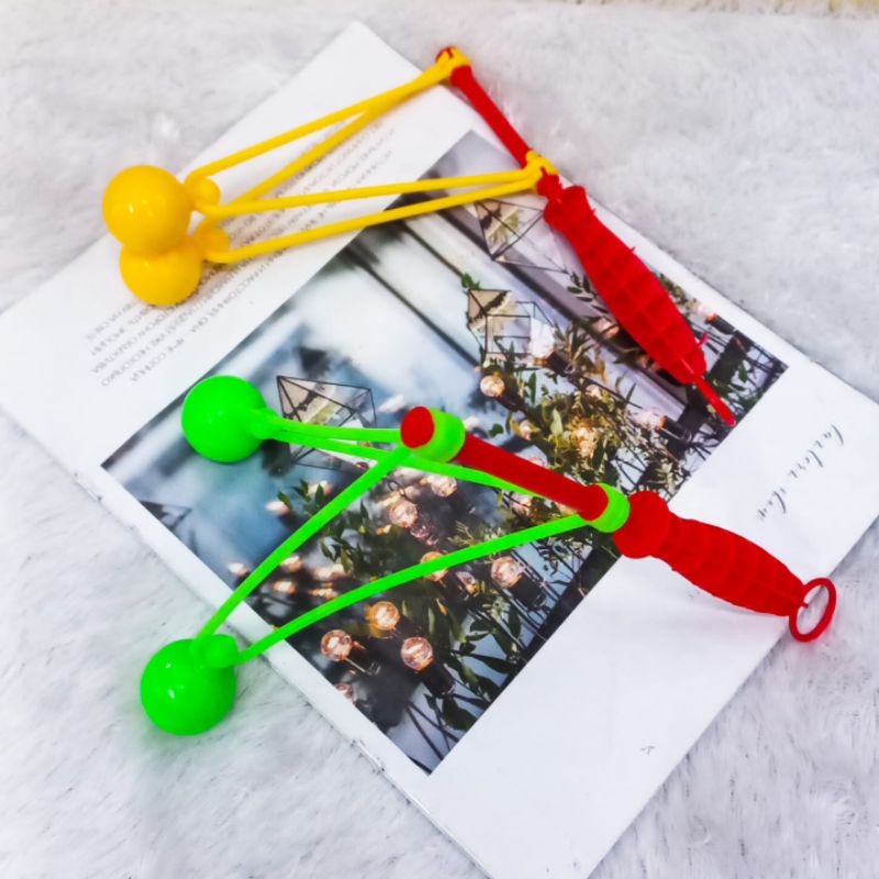 Mainan Anak etek etek Gagang warna Isi 1 Lusin Mainan lato lato matic gagang