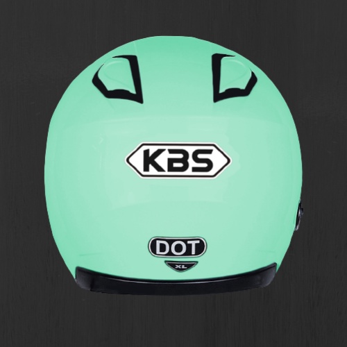 Helm Half Face MLA Kyoto Jz-Green Solid Kaca Single Visor Helm Premium SNI untuk Pria Dan Wanita Dewasa COD