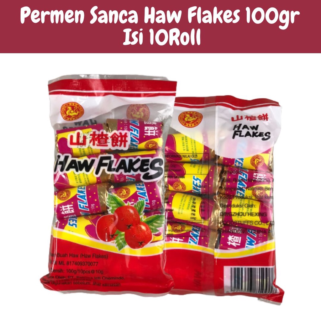 

Permen Sanca Haw Flakes Chen Liang Ji 100gr Isi 10Pcs - Manisan Haw