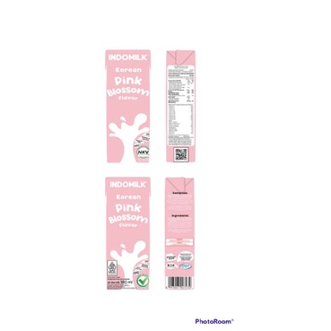 INDOMILK KOREAN SUSU UHT BLACK LATTE  dan PINK BLOSSOM 180 ML