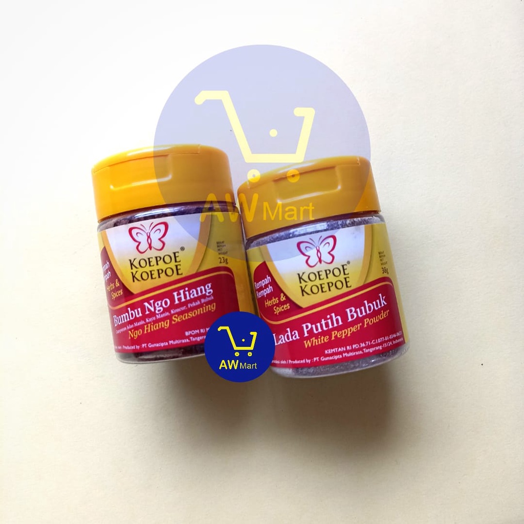 KOEPOE BUMBU BUBUK 23/38 GRAM - BUMBU REMPAH LADA PUTIH BUMBU REMPAH NGO HIANG - KUPU-KUPU - KOEPOE KOEPOE